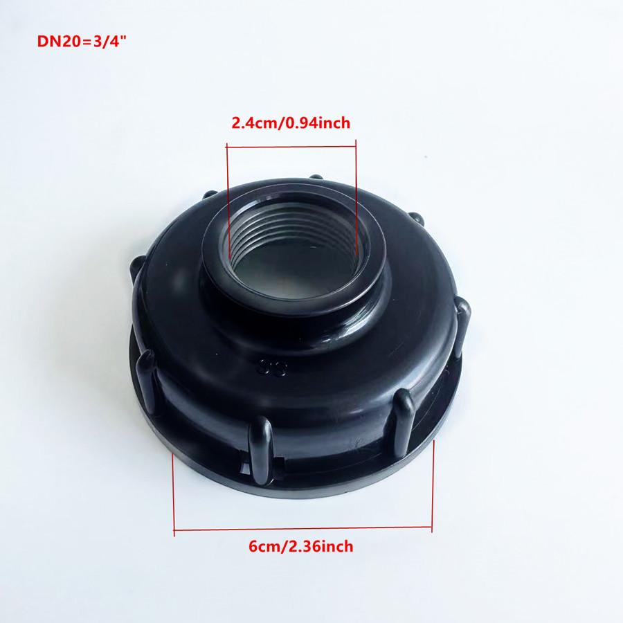 S60x6 Крупная резьба Соединитель крана IBC бака x 1/2'' 3/4'' Адаптер для водопроводной муфты 1000 л Садовый дом Сменный клапан Фитинг
