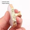 Elegant Crystal Slice Brass Handle & Wall Hook for Drawer, Cabinet, or Wardrobe (45-55mm Diameter, Single Hole)