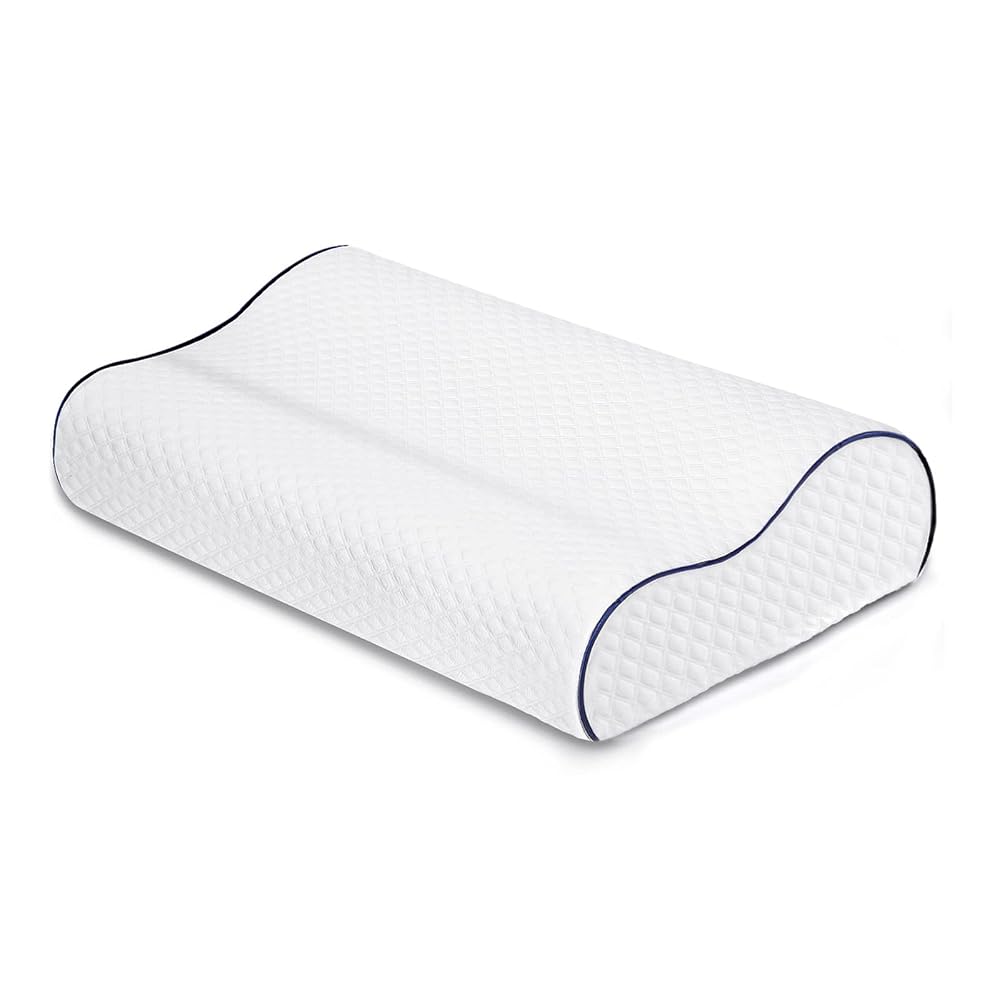 Fityou Memory Foam Pillow for Comfortable Sleep, 2-Stage Height Adjustment, Breathable, Washable