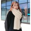 Autumn and Winter Thick Warm Women's Scarf Pure Color Knitted Casual Commuting Scarfs
