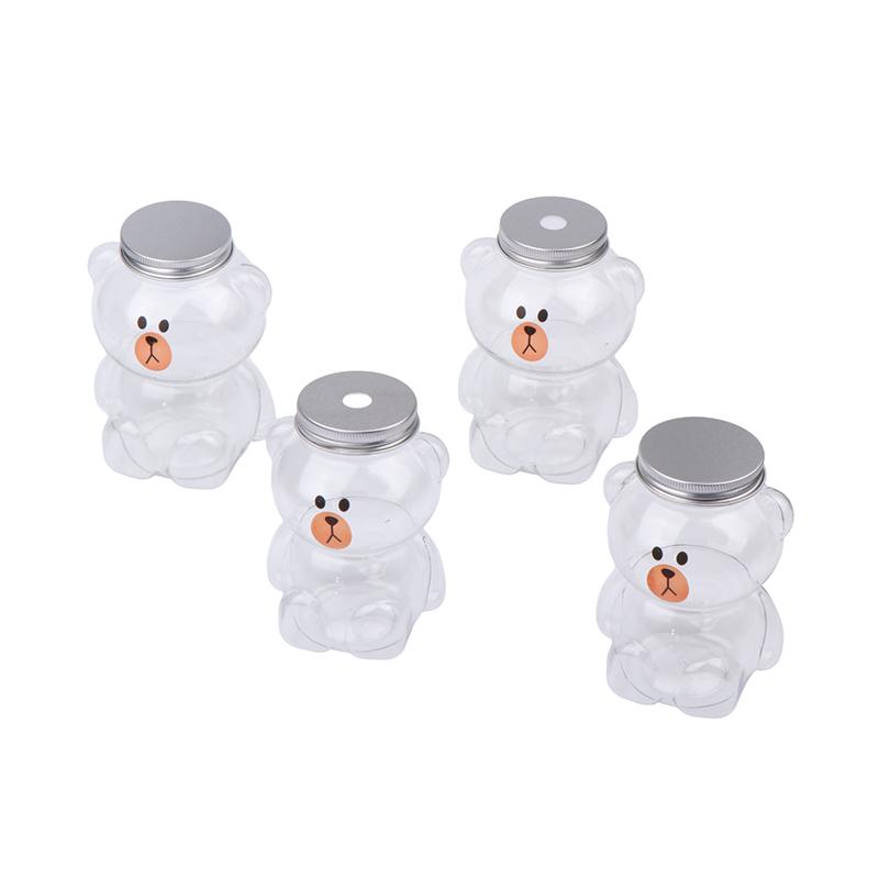 Милый рождественский медведь бутылки для воды прозрачный сок напиток бутылка для молока чай бутылка для кофе сок портативный стаканчик