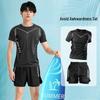 Men's Anti-Embarrassment Swimsuit Set: Square Leg Trunks & Full Swim Gear for Surfing and Diving