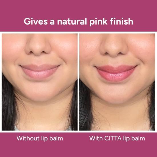 CITTA Бальзам для губ со свеклой SPF15 С натуральным розовым оттенком | Для пигментированных, сухих обветренных губ | С маслом ши, касторовым маслом и витамином Е | 5 г