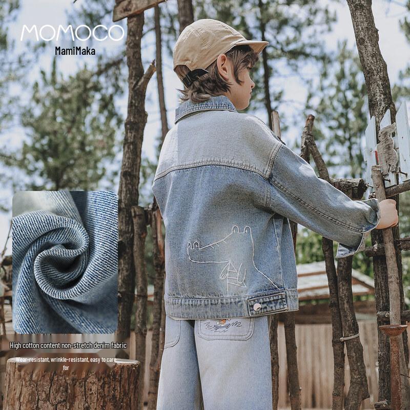 Модная джинсовая куртка для мальчиков Mamimaka