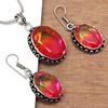 Tourmaline Set Gemstone Gift Wedding Party Bi-Color Pendant,Earring,Ring