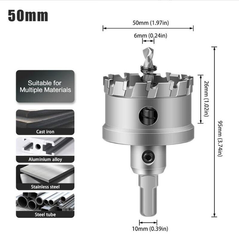Сверло с твердосплавным наконечником TCT, сверло-кольцевая пила, фреза для сверления металлических сплавов из нержавеющей стали