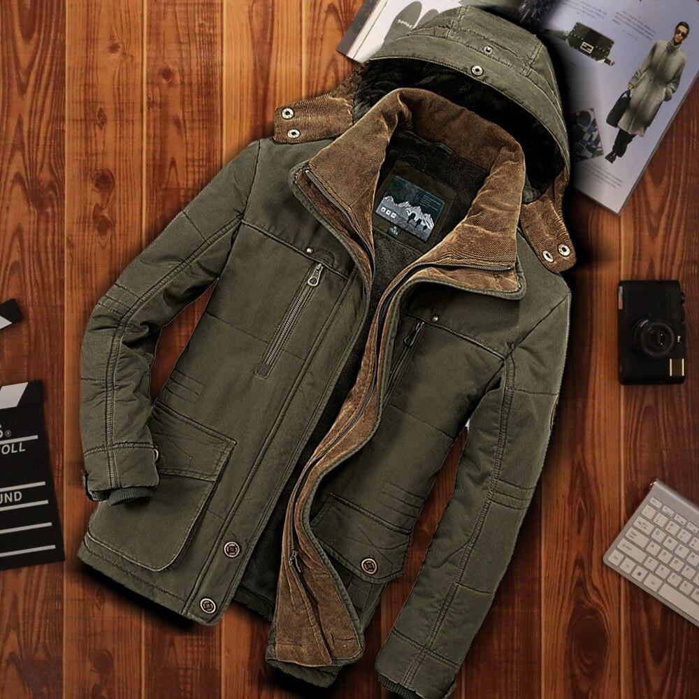 Winter Jacket Men Thicken Hooded Parka Military Jacket Winter Cold Weather Keep Warm Overcoat Men Plus Size 7xl