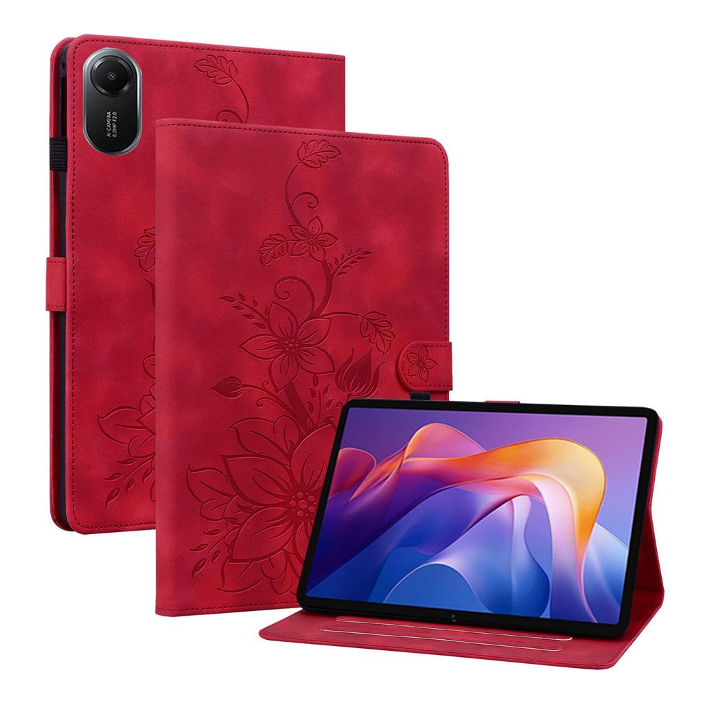 Emboss PU Leather Stand Case for Xiaomi Redmi Pad 2 2025 11.0 Inch Model 25040RP0AG 25040RP0AI with Card Slots Cover Shockproof