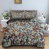 Stone Pattern Bedding Set King Queen Size 3D Bricks Wall Print Duvet Cover 2/3pcs Home Textile Zen Stone Polyester Quilt Cover
