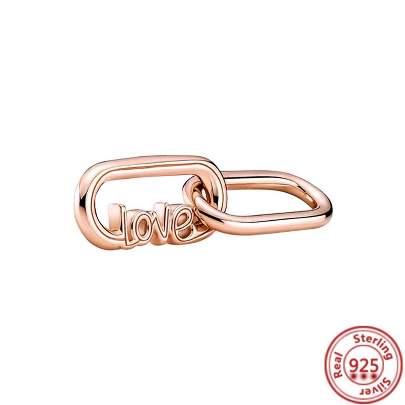 Кольцо Me из стерлингового серебра 925 пробы с круглым разъемом, двойной браслет, подходит для оригинального браслета-цепочки Me Link, ювелирные изделия