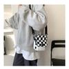 Клетчатая одноплечевая холщовая маленькая женская сумка Harajuku Girl Soft Sister Trend Crossbody Bag