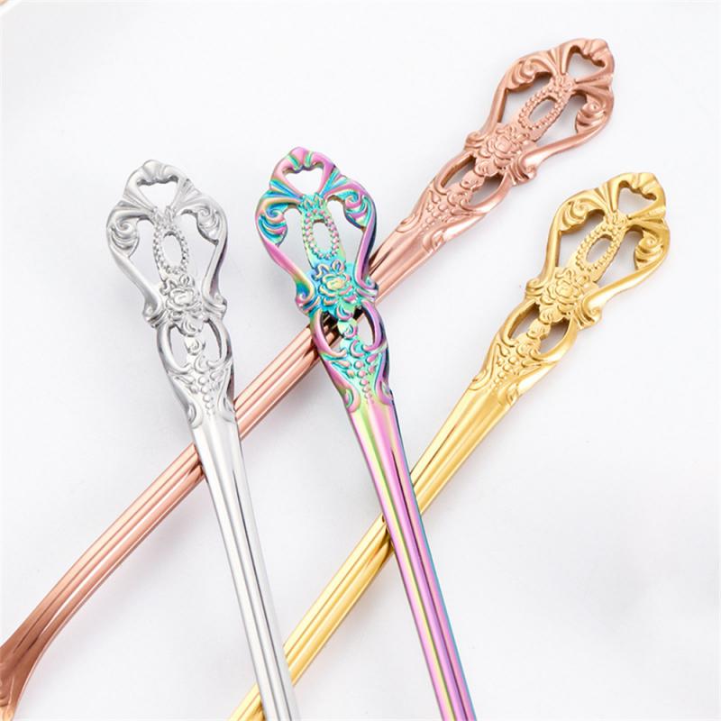 Retro Gold Cutlery Set Luxury Complete Tableware European Style Stainless Steel Spoon Fork Steak Knife Dinnerware Set Gift Box