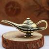 Handmade Brass Aladdin Magic Lamp Keychain Pendant - Creative Gift Jewelry