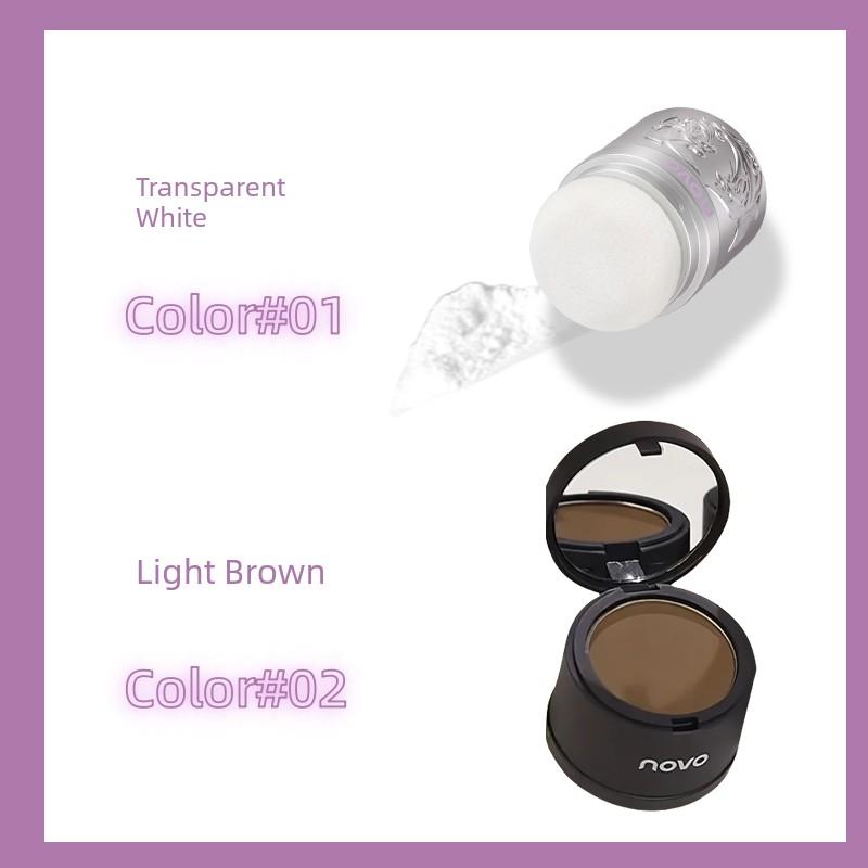 Novo Fluffy Powder Transparent Color Oil Control Oil Removal No-Wash Fluffy Powder Contouring Shadow Waterproof and Sweat-Proof Hairline Powder