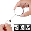Retractable Key Chain Ring Recoil Keyring Heavy Duty Stainless Steel Cord Wire