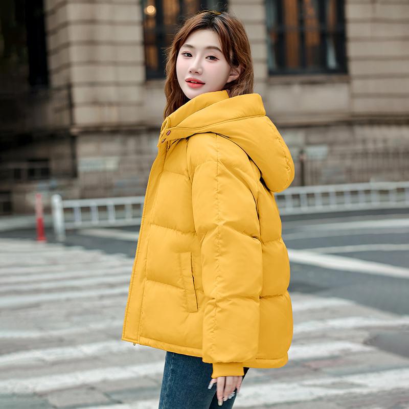 Женское свободное толстое зимнее пуховое хлопковое пальто 2024 года в корейском стиле