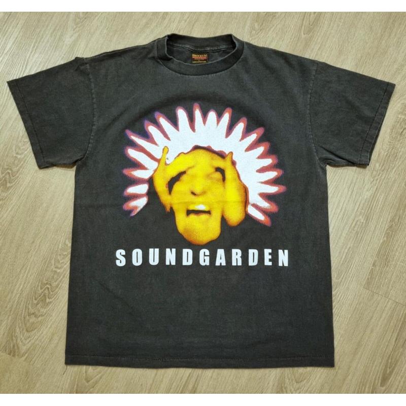 Vintage Soundgarden T Shirt L Black Hole Sun Reprint Brockum Metal Band Spoonunisex