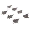 7pcs Leaf Pendant Healthy Zinc Alloy Durable DIY Ingenious Craft Leaves Pendant for Party Black