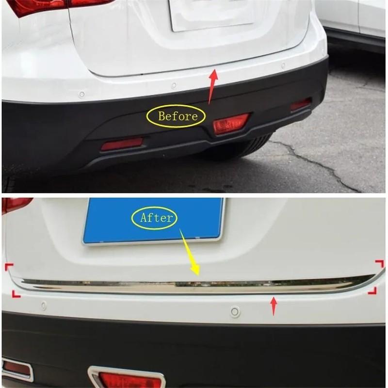 Для Suzuki S-Cross Scross SX4 2014 2015 2016 2017 2018 - Накладки на заднюю дверь, крышку багажника, tailgate, полосы, Аксессуары для стайлинга автомобиля