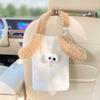Animal Shape Hanging Armrest Box Creative Seat Back Tissue Hanging Bag Puppy Car Tissue Box  Girls