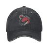 Casual Gojiras Band Flowers Guitar Baseball Cap Unisex Women Distressed Cotton Snapback Metal Rock Outdoor Travel Adjustable Hats