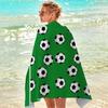 Portable Football Print Beach Towel Soft Shower Towel Creative Quick-Dry Beach Scarf  Beach