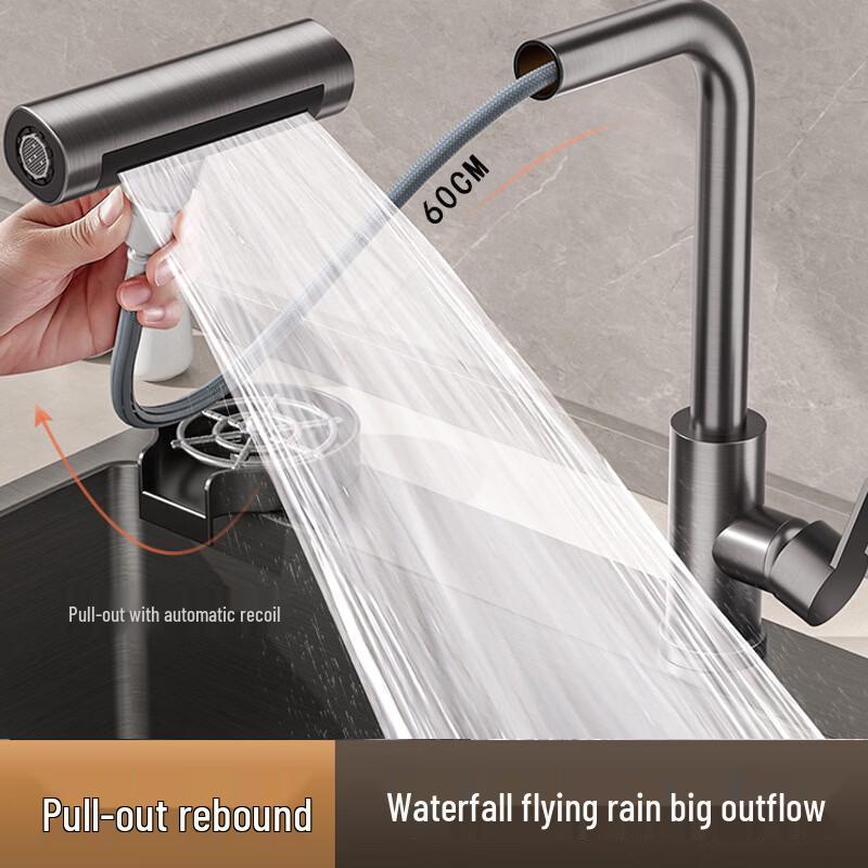 TLXT Kitchen Pull-Out Rain Spray Faucet