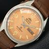 ВИНТАЖНЫЕ АВТОМАТИЧЕСКИЕ ЧАСЫ ORIENT 46941 ЯПОНИЯ МУЖСКИЕ ОРАНЖЕВЫЙ ЦВЕТ ЦИФЕРБЛАТ a709072-1