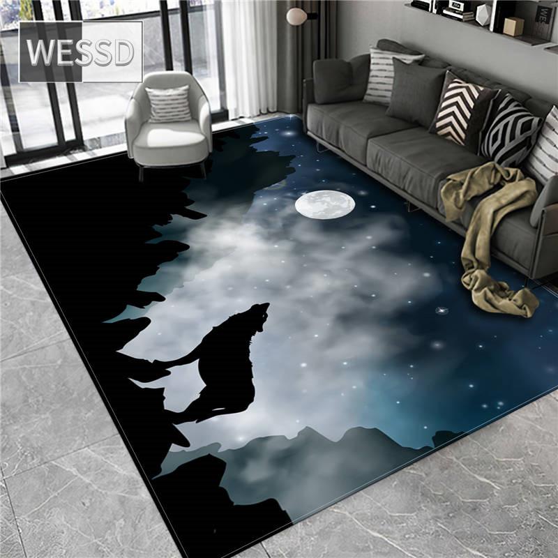 Ковер с волком, 3D напольный коврик с животными для ванной комнаты, большой фланелевой ковер, мебель для гостиной, спальни, ковер для гостиной, прикроватный коврик