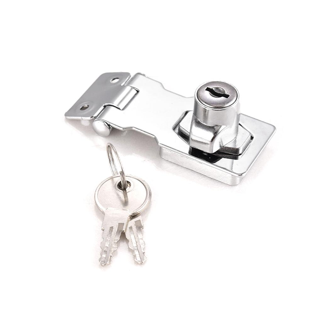 Small Hasp & Handle Metal Lock Hasp Door Buckle Security Door Clasp Knob Shed Locks for Cabinets Cupboard Drawer Gate