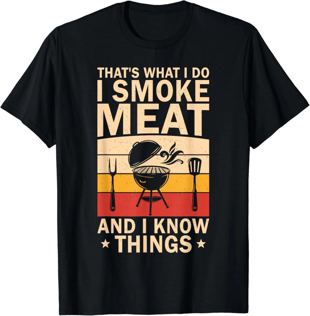 I Smoke Meat BBQ Grilling Dad Men Fathers Day Grill Gift Unisex T-Shirt