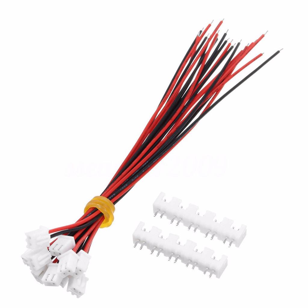 YH  10 Sets 2 Pin 2.54mm JST XH Connector Plug 24AWG With 150mm Length Electric Wires Cables