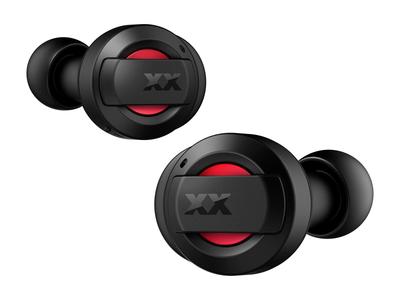JVC Kenwood Беспроводные наушники JVC Bluetooth с шумоподавлением, красные, серии XX, мощные басы, низкая задержка, водонепроницаемые, пылезащитные наклейки в комплекте HA-XC72T-RA