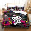 Sanrio Digital Printing HelloKitt Pudding Dog Cartoon Style Quilt Cover Bedding Three-piece Set Two-dimensional Home Furnishing