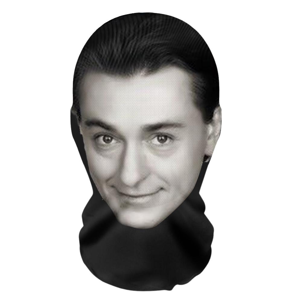 3D Узор Сетчатая Маска для Лица Головной Убор Вечеринка Косплей Реквизит Забавное Лицо Принт Головной Платок Знаменитость Ледяной Шелк Солнцезащитная Маска для Головы