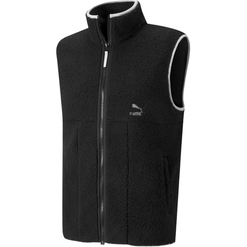 Puma Clsx Logo Print Sherpa Vest Men Vest 532965-01