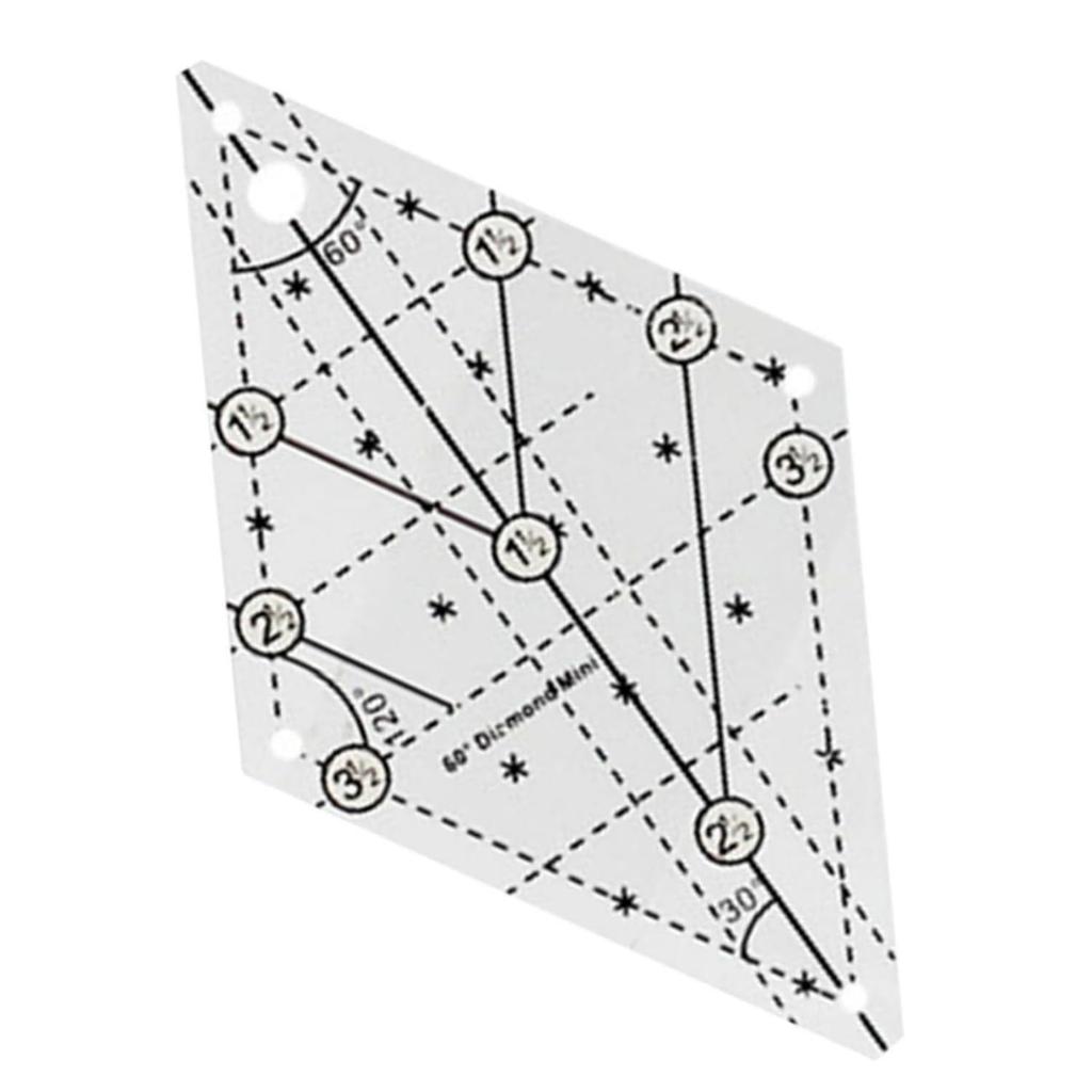 60-градусный алмазный шаблон для квилтинга, швейная линейка, линейка для квилтинга, линейка для рукоделия, простые дизайны для квилтинга, фурнитура