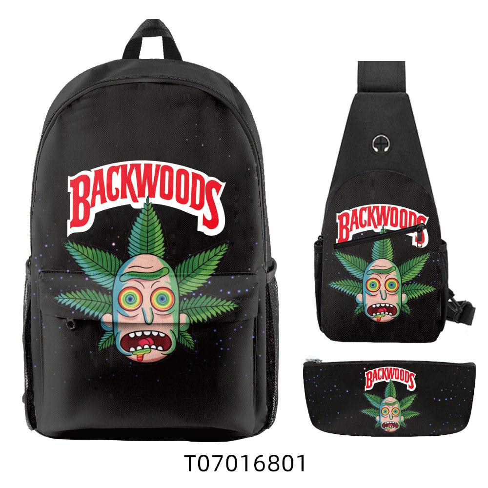 Популярный 3D Рюкзак Backwoods Сигара Студенческий Рюкзак для Кампуса Дорожная Сумка