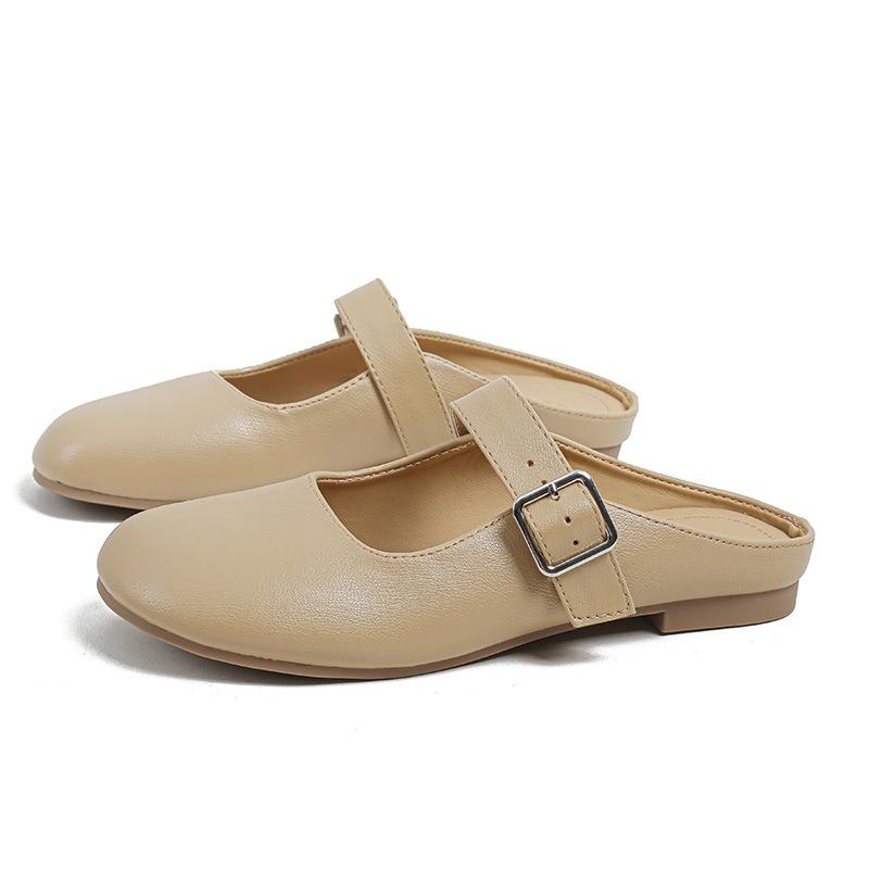 Весна и лето 2025 года новые полушлепанцы женские летние мягкая подошва удобные интернет-знаменитость ленивая сумка голова плоская подошва полушлепанцы большие