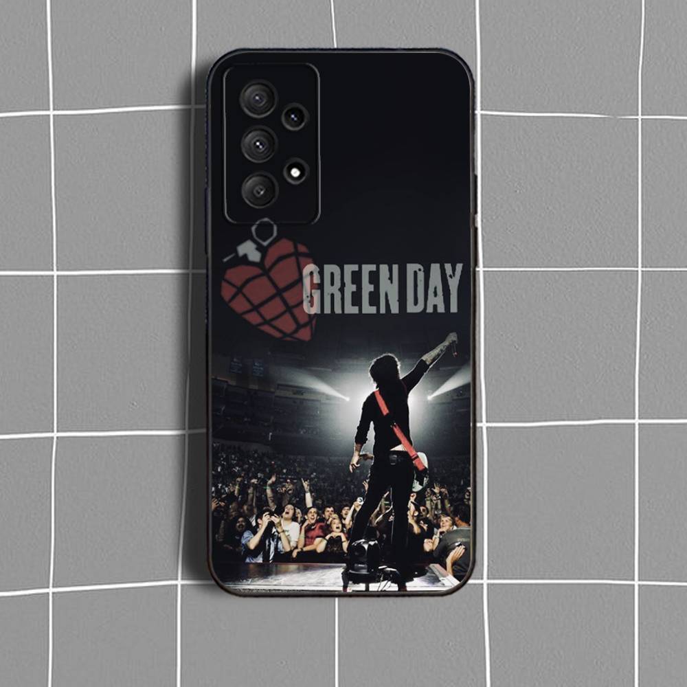 G-Green Day B-Band-ES Phone Case For Samsung Galaxy A73,31,32,72,41,53,52,71,22,5G,Note,J7,8,9 Soft Black Cover
