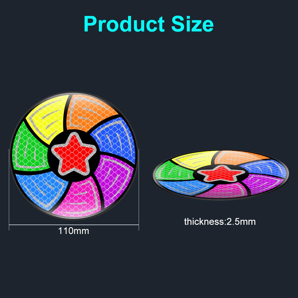 1 шт. 3D светоотражающая наклейка для автомобиля, защита от столкновений, защита от царапин, зеркало заднего вида, красочное предупреждение о безопасности, светоотражающая наклейка на корпус
