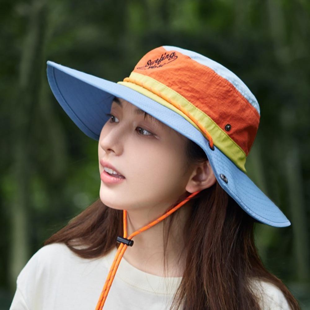 Big Brimmed Denim Bucket Hat Waterproof Panama Hat Mountaineering Western Cowboy Hats Travel