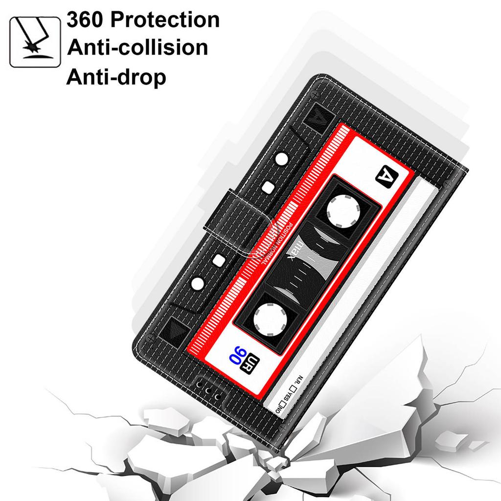 Luxury Painted Leather Case Wallet Book Style Protective Cover for Samsung Galaxy J6 Prime/J6 Plus/J6 (2018) J600/J5/J3