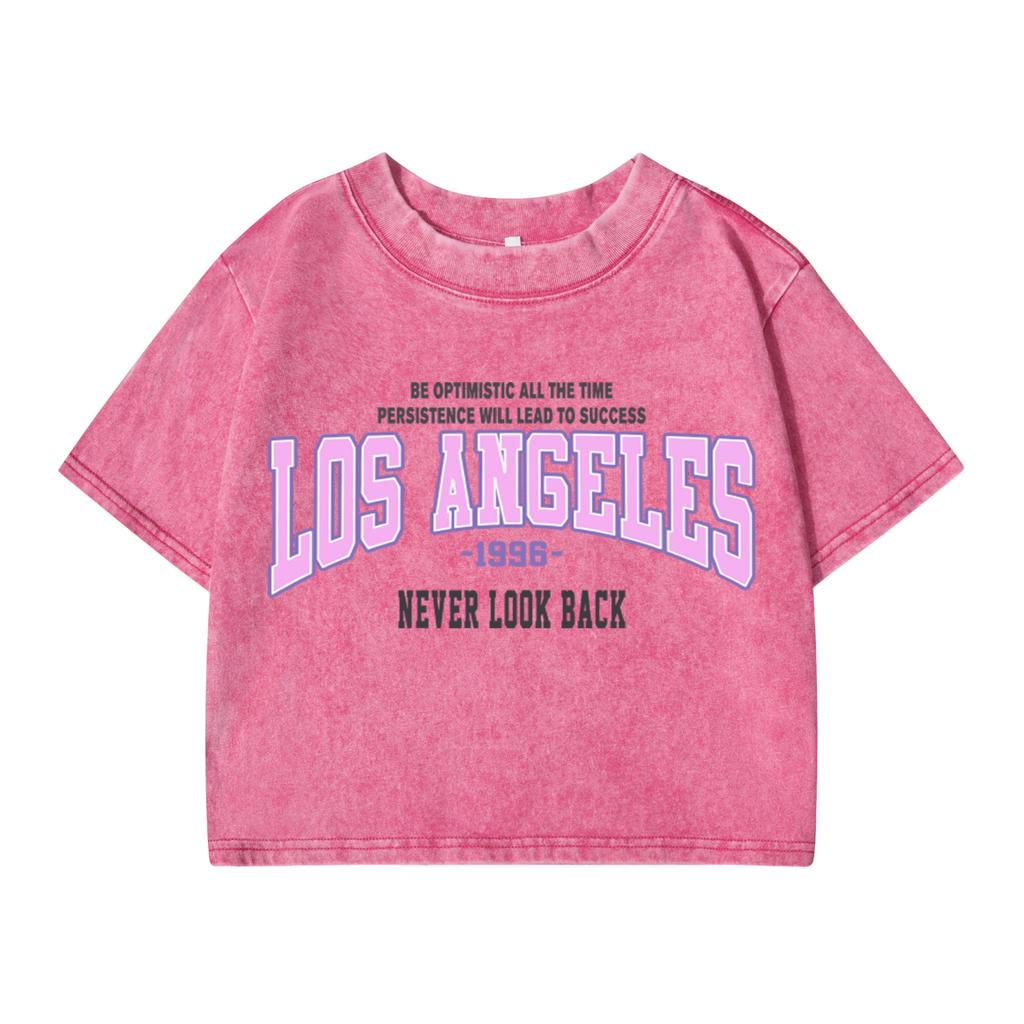 Женские хлопковые модные трендовые поношенные футболки обычного кроя с принтом Лос-Анджелес 1996, топы, женская одежда