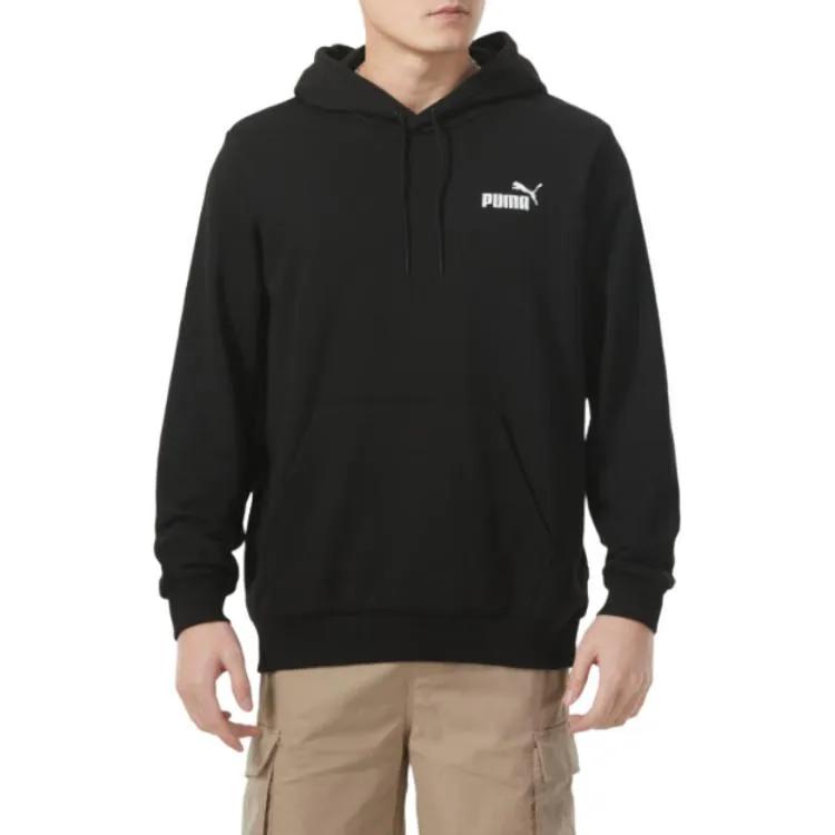 PUMA Sweatshirts Men's Black Hooded Non Detachable Moderate (Unisex) Sweatshirts 589038 01