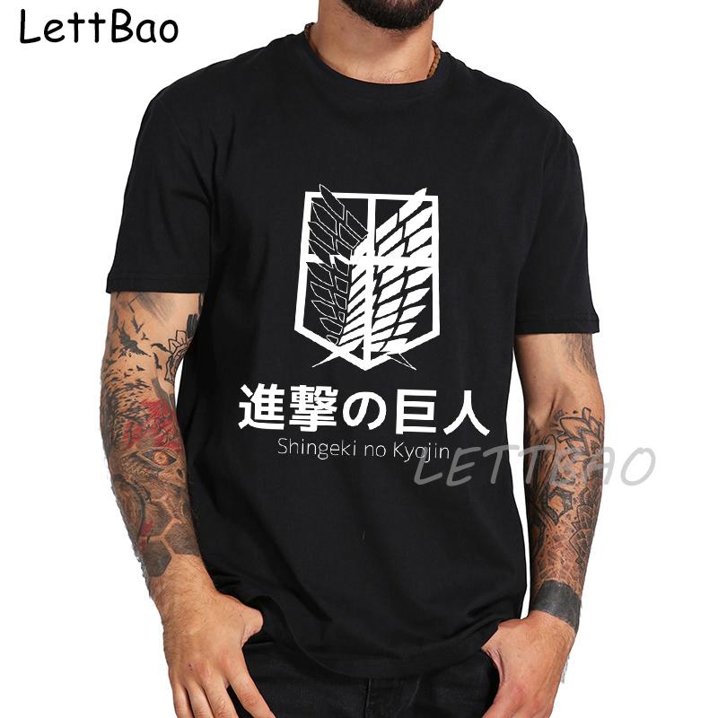 Men Kawaii Attack On Shadow Monstergraphic Tees Japanese Anime Attack On Titan T Shirt