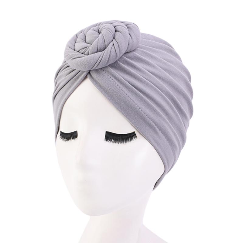 New Donut Turban Caps For Women Stretch Hijab Cap Muslim Soft Cotton Headscarf Bonnet Hat Ladies Headband Turbans Headwrap