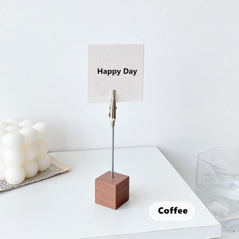 1 шт., цветной деревянный стол в стиле ретро, деревянная подставка для заметок, мини-держатель для заметок, аксессуары для фотокарточек
