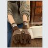 Striped Lengthen and Thicken Solid Color Gloves Cute Simple Long Warm Gloves Touch Screen Cycling Warm Gloves