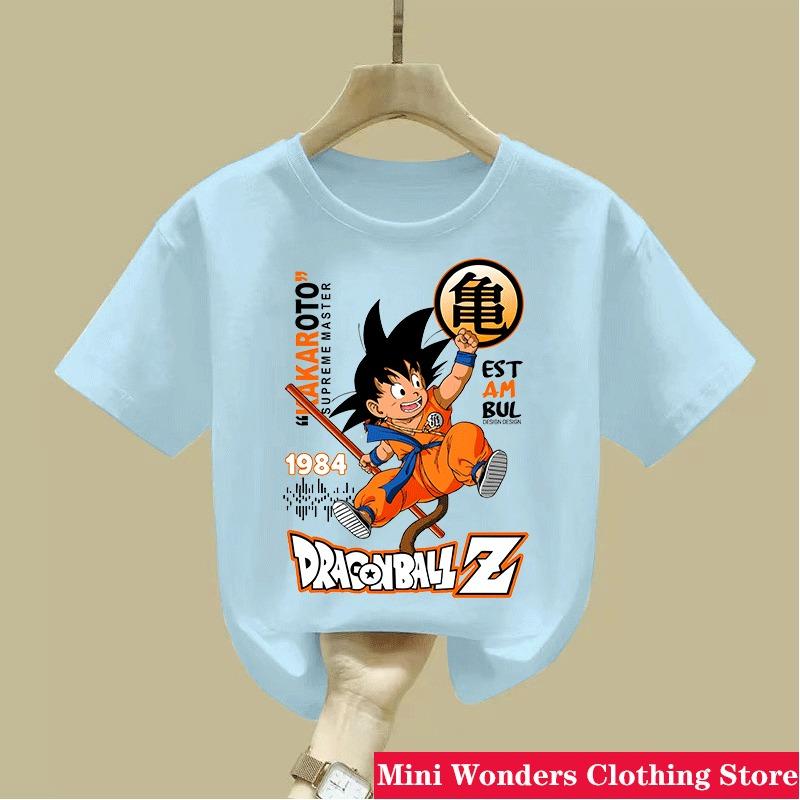 Аниме Dragon Ball Сон Гоку Принт Детская Футболка Летняя Модная Повседневная Футболка Мальчик Девочка Унисекс Детская Одежда Футболка Топы